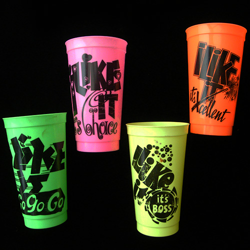 Funky Neon Cups