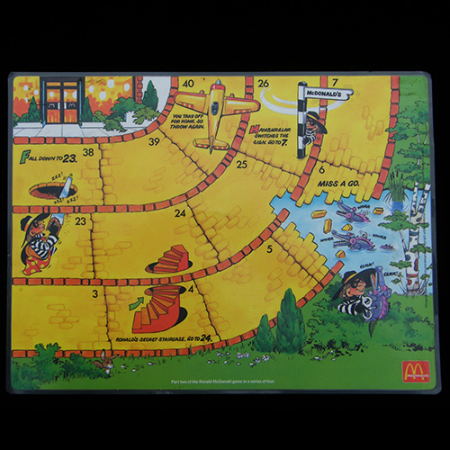 1987 Ronald McDonald Adventures Placemats
