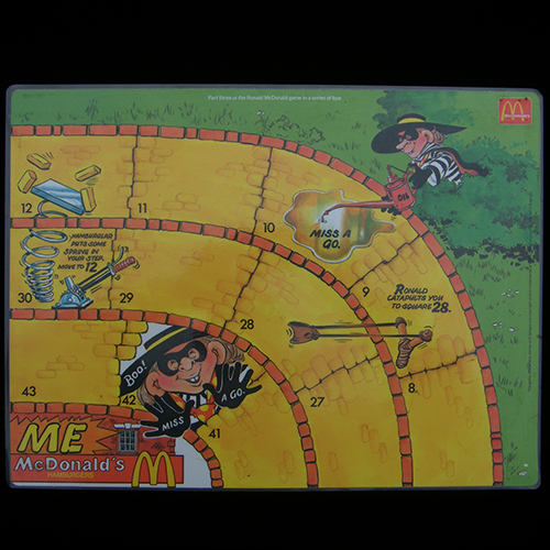 1987 Ronald McDonald Adventures Placemats