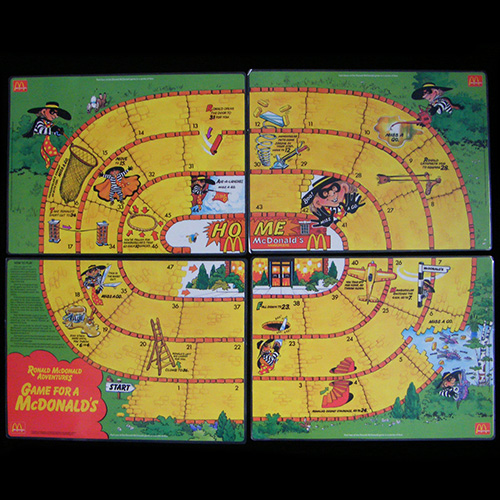 1987 Ronald McDonald Adventures Placemats
