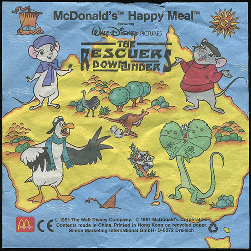 1991 Rescuers Down Under — Insert