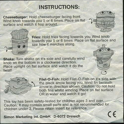 1992 McRockin Foods — Reverse side