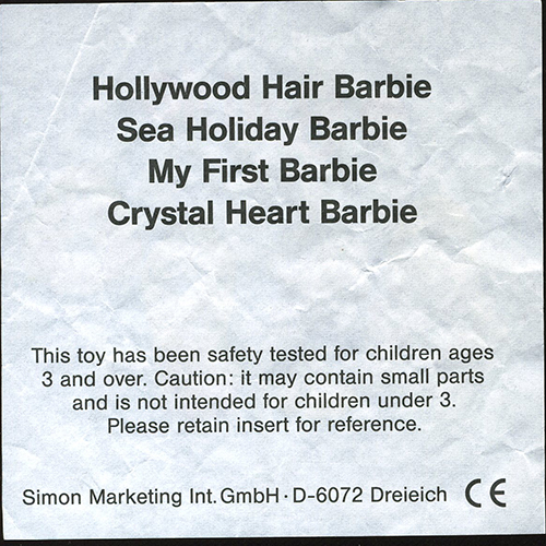 1993 Barbie — Reverse