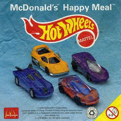 1996 Hot Wheels — Insert