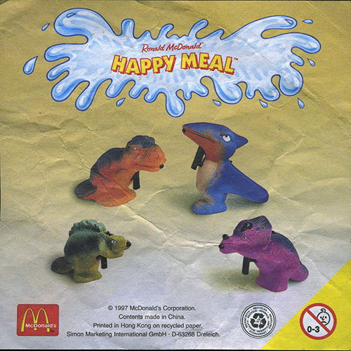 1997 Dino Water Squirters — Insert