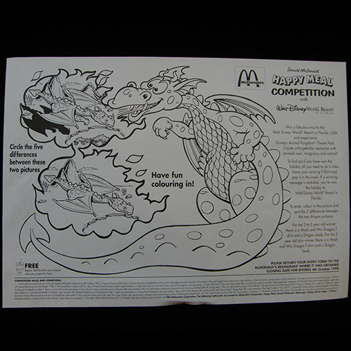 Promo Placemats  — Reverse