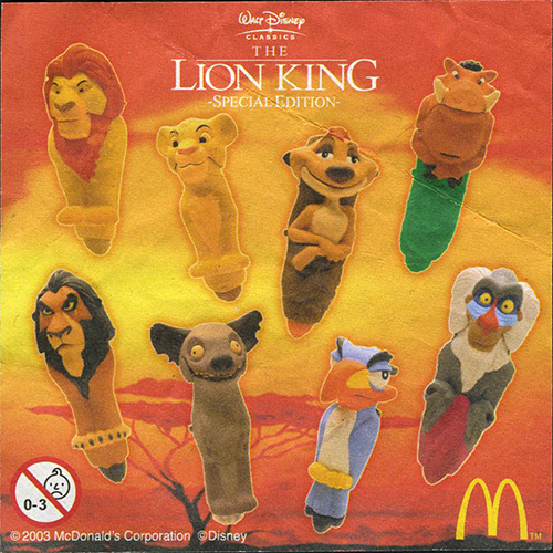 2003 Lion King Special Edition — Insert