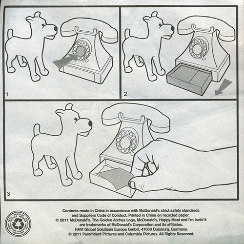 2011 Tin Tin Mystery of the Unicorn Treasure — Insert