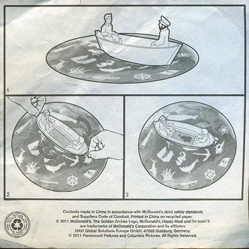 2011 Tin Tin Mystery of the Unicorn Treasure — Insert