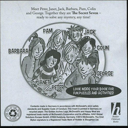 2014 The Secret Seven — Reverse Side