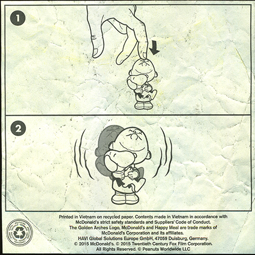 2015 Snoopy Charlie Brown — Insert