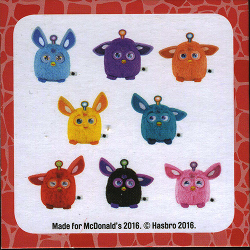 2016 Furby Connect — Insert