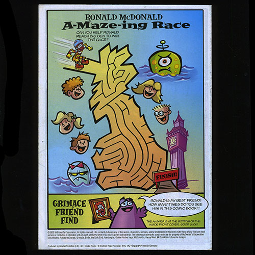 Ronald McDonald Second Issue — Reverse side