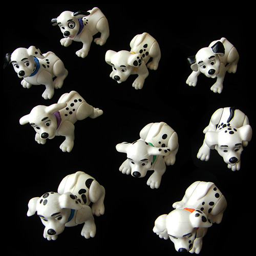 1996 101 Dalmatians — Group of Coloured Collar Dogs