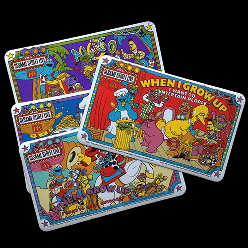 1996 Sesame Street Muppet Placemats — Set of Placemats