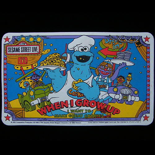 1996 Sesame Street Muppet Placemats