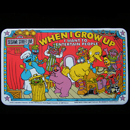 1996 Sesame Street Muppet Placemats