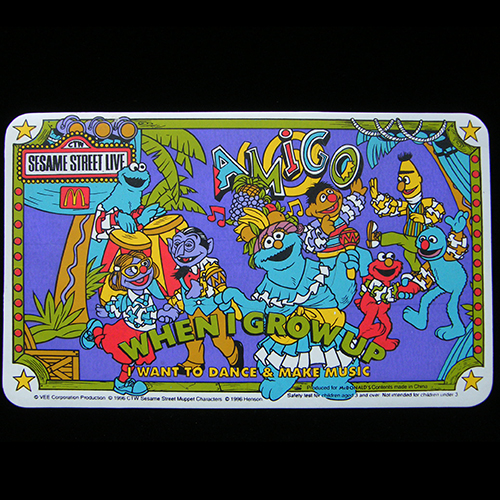 1996 Sesame Street Muppet Placemats