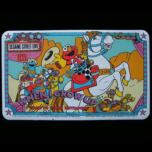 1996 Sesame Street Muppet Placemats