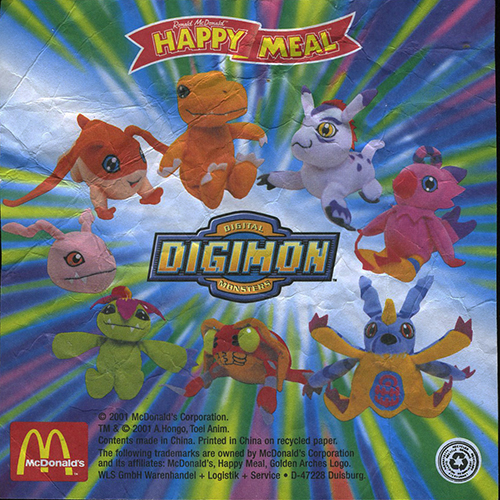 2001 Digimon Monsters — Insert