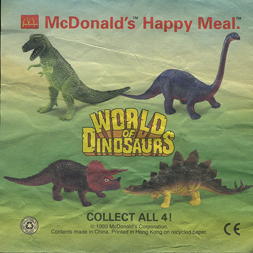 1993 World of Dinosaurs — Insert